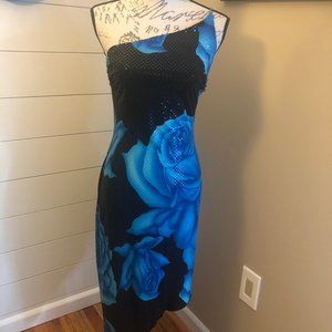 Cache - Sexy! Blue/Black Sequin One Shoulder